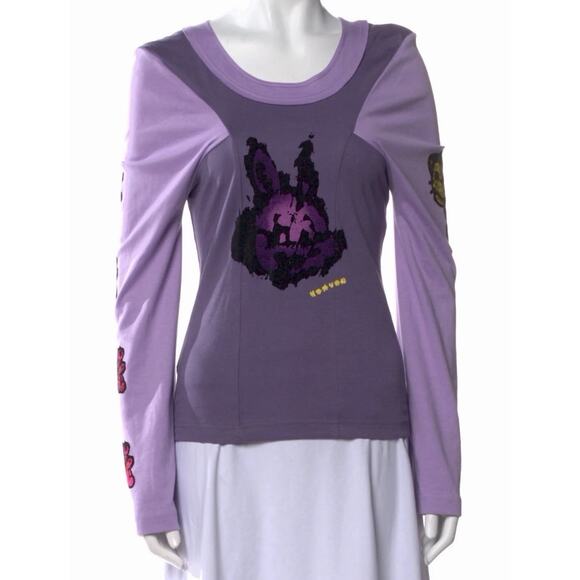Marc Jacobs Tops - Heaven by Marc Jacobs Purple Bunny Graphic Long Sleeve Top Women’s S